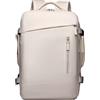 Treer Zaino per Ryanair Wizz Air 40x30x20 Borse da Cabina, Bagaglio a Mano 24L Zaino da Viaggio Aereo Donna Uomo Idrorepellente Casual Daypack con Foro di Ricarica USB e Tasca Antifurto (Beige)