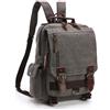 XINYASEE Zaino Uomo Donna Impermeabile Retrò Vintage Zaini in Tela Esterni Viaggi Zaino Scuola Borsa a Tracolla fit iPad e 15 Laptop Backpack per Uomo e Donna Trekking Campeggio (grigio)
