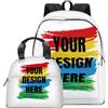 velquessa Zaino personalizzato per bambini Zaino scuola Personalizzata con foto nome/testo zainetto bambina Borsa porta pranzo termico Personalizzate zaini Regalo Ritorno a Scuola, Per Scuola e Viaggi