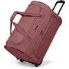 REDOLZ borsone da viaggio con ruote M 61 cm | trolley morbido 71 L leggero per uomo e donna | Duffle Essentials