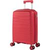 ITACA - Trolley Bagaglio A Mano 55x40x20 leggero rigido con ruote girevoli ideale per viaggi in cabina Valigia Bagaglio A Mano compatibile Ryanair. Lucchetto a Combinazione. Estensibile, Rosso