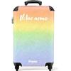 NoBoringSuitcases.com Valigia Bambini, Trolley Bambini, Valigia Per Bambini, Trolley, Valigie Per Bambini, Valigia 10 kg, Valigia Personalizzabile, 55x40x20 cm (Arcobaleno pastello - Multicolore)