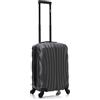 R.Leone Valigia 55x35x25 cm Trolley Bagaglio a mano 4 Ruote in ABS Air Asia, Air France, Ita airways, KLM, EasyJet, Ryanair 20373FR (Grigio, Valigia 55x35x25cm)