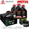 Motul - Hiflo Tagliando YAMAHA YZF-R6 600 R 2008-2020 / Kit Olio Motul 7100 10W40 + Filtri