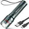RECHOO Torcia ricaricabile G1000 Grigio