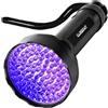 GLOSSDAY Torcia UV a luce nera, 100 LED a luce nera, per rilevatore di animali domestici per cani/gatti, cercatore di scorpioni