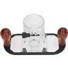 PODSJD Piastra CMT8E per Legno Base Fresatrice 65mm trasparente - Protezione e precisione con scorrimento stabile, ideale per banco fresa e fresatrici fai - - te