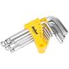 Rebel Set di chiavi a brugola, argento/giallo, 19,9 x 10,1 x 2,6 cm, 250 g, 1,5-10 mm, 9 pezzi