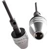 Giwnhvx Set di 2 mandrini a tre ganasce da 0,3-3,4 mm, manico rotondo, autocentrante, accessori per trapano elicoidale, mandrino senza chiave, mini mandrino per trapano, smerigliatrice elettrica