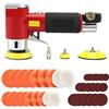TIEOAXFT Kit lucidatore pneumatico a doppia azione mini levigatrice pneumatica da 2/3 for la finitura superficiale della carrozzeria dell'auto (rosso)(Red Air Sander)