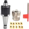 Hyuduo Set di Strumenti di Slot per Taglierina per Taglierina per Mandrino coltura. NT30-FMB22 + 50 Taglierini, Alta Precisione, Tecnologia di Rivestimento Avanzata, Professionisti e hobbisti.