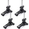 POWERTEC 71661-P2 Mini T Track Hold Down Morsetti per la lavorazione del legno, 3-3/4 x ¾ morsetti in plastica rinforzata con bulloni a T in acciaio, confezione da 4 pezzi