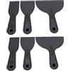 Fockety Raschietto per Vernice, Set di Spatole per Stucco in Plastica da 6 Pezzi 2 3 6 Pollici, Spatola per Riparare Cartongesso, Rimuovere Carta da Parati, Applicare Mastice, Intonaco,