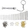 plplaaoo Kit Trapano a Mano 126 Pezzi Mandrino Regolabile ad Alta Precisione Portachiavi Ciondolo Set di Strumenti per Fai da Te Modellismo Decorazione Domestica Lega di Alluminio Durevole