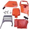 LIWaaGe For Hus 372 365 362 371 Motosega Testa del cilindro Coperchio del freno della catena Kit maniglia di avviamento con staffa del filtro Avviamento a strappo