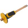 Amosfun Scalpello Manuale con Paramano, Punta Piatta 18mm, Acciaio | Lega di Tungsteno e Plastica, Design Ergonomico, per Spaccare Calcestruzzo e Lavori di Muratura