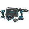 Makita GT200D 40V Max XGT Brushless Lithium-Ion 1/2 in. Cordless Hammer Drill Driver/ 4-Speed Impact Driver Combo Kit (2.5 Ah)