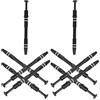 BUGUUYO Pinza per Componenti Elettronici a 4 Artigli in Metallo Set 10 Pezzi Mini Strumento di Presa Antistatico Nero per Raccolta Precisa di Piccoli Oggetti per Elettronica