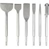 IUBPWMS Set di 6 scalpelli a martello SDS Plus, punte da trapano for calcestruzzo a punta/piatta/scanalata for la rimozione di piastrelle e la scanalatura di pareti