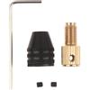 Caswynlife Set di mandrini regolabili per albero motore elettrico con lega di alluminio e acciaio al carbonio, diametro di serraggio 0 3 3 2 mm, dimensioni multiple dei fori di collegamento (3,17 mm)