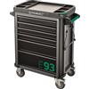 STAHLWILLE Carrello da officina 93/6 A | 6 cassetti | sicuro grazie alla chiusura centralizzata e alla protezione antiribaltamento | Robusto ripiano in plastica