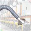 LCUVIMPEX Tubo flessibile articolato, Tubo Di Aspirazione Con Cappuccio for Saldatura Marcatura Grigio Taglie Multiple(Grey 3.3ft/1m,Id 100MM/3 8/9 in)