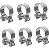 NUOBESTY 60 Pezzi Cerchio di metallo irrigazione tubo flessibile MORSETTO tubi inossidabile pinze a gas clip fascette stringitubo gas zincato Silver