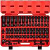 NEIKO 02448A - Set di chiavi a bussola da 1/2, 65 pezzi, standard SAE (3/8-1-1/4) e metriche (10-24 mm), kit profondo e basso, include adattatori e impugnatura a cricchetto