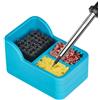 Obesntln Set di pulizia per punte del saldatore, set di pulizia per punte di saldatura, lana di ottone per saldatura portatile, per saldatura con supporto in silicone, spazzola in acciaio