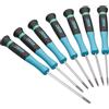 HAZET Cacciavite Electronics 811EL-T/7, 7 pezzi con profilo TORX interno, impugnatura a 2 componenti, per unampia gamma di operazioni di avvitamento, lunghezza 205 mm, misure SW5-15