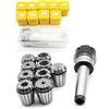 Futchoy Pinze di serraggio CNC M12 MK3 ER32, mandrino per pinze di serraggio e mandrino, set di pinze di serraggio con set di pinze girevoli e accessori con custodia di protezione portatile per fresatrici