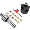 Jeffergarden 400R 50 22 4T Set di Frese Frontali, Fresa Frontale a 4 Taglienti con 10 Inserti in Metallo Duro APMT1604, per Fresatrice per Tornio CNC Alesatrice Trapano