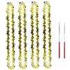 LQZAXSRDR Catena di ricambio in acciaio per mini motosega, Set di catene for motoseghe elettriche mini in acciaio da 6 pollici, oro, 1-4 pezzi(4 pc chain set)