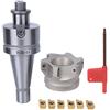 Fafeicy Fresa, Portapinza Nt40-Fmb27, Portapinza Nt40 Fmb27 + Fresa Bap400r 80 27 6 Scanalature + Inserti di Fresatura Apmt1604 (Fafeicy308ivt9swr-11)