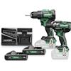 HIKOKI Set di 2 strumenti wireless 18 V (DS18DE + WR18DBDL2) (2 x 4,0 Ah) in cofanetto - HIKOKI KC18DEWLZ