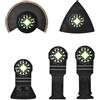 FLEX FAM40002-5 - Set di 5 lame oscillanti per piastrelle, legno, legno con chiodi, metallo, malta, cartongesso, PVC