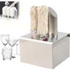 CUTANGELAR Lucidatrice Per Bicchieri Da Vino In Acciaio Inox, Lucidatrice Professionale Per Bicchieri, Pulizia A 360° Con Spazzole Rimovibili, Per Hall, Lounge, Bar, Cucine E Ristoranti(3Head)