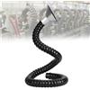 LCUVIMPEX Tubo flessibile articolato, Tubo flessibile for estrazione fumi ID 100-200 mm lunghezza 1-2 m Bianco Nero(Bk(l 1.5m/4.9ft),Id 160MM/6 2/7 In)