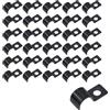 Wealrit 30 fascette stringitubo nere con un foro per tubi, nervature rinforzate, per fissaggio tubi EMT (10 mm)