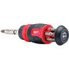 Milwaukee Cacciavite tozzo, set da 8 pezzi con funzione a cricchetto, supporto magnetico per punte, include 7 punte PH/PZ/TX/SL, porta punte da 1/4 per utensili senza fili, versione 27 in 1