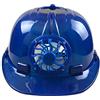 HYFAN Casco di sicurezza rigido ventilato traspirante con ventilatore solare e fodera regolabile rimovibile (PP, blu)