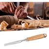 Sonew Set di Scalpelli Piatti di qualità Professionale con Manico in Legno, Acciaio per la Lavorazione del Legno - Larghezza di Taglio 16 Mm