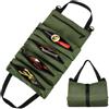 NDSJAIE borsa chiavi inglesi Kit di attrezzi, organizer resistente for uomini e donne, scatola portaoggetti portatile con 2 borse cerniera rimovibili, adatto for Electri per manutenzione officina(Green,2pcs)