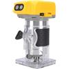 Yctze Fresatrice per Legno a Batteria Adatta per Batteria, Motore Brushless da 800 W, 5 velocità Variabili 3000-30000 Giri/min, Rifinitrice per Legno con Impugnatura in Gomma