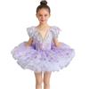 Generico Vestito Ballerina Bambina Tutu Ballerina Body Ginnastica Artistica Ragazza Senza Maniche Vestiti Danza Classica da Balletto Leotards Dancewear Abito da Ballo Saggio 1-14 Anni