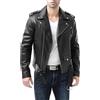 HAOLEI Blazer da Uomo Giacca Vintage in Pelle PU Giacca Cappotto in Ecopelle Giubbotto Da Motociclista Slim Retr Casual Giubbotto Da Pilota in Finta Pelle per Andare in Moto Feste in Maschera Gite Viaggi