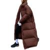 ORANDESIGNE Piumino Lungo con Cappuccio Donna Giacche di Piumino Ultraleggeri Slim Trapuntato Giubbotto Inverno Caldo Addensato Cappotto Lungo B-Nero XL