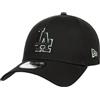 New Era Cappellino da Baseball Team Outline 9Forty Los Angeles Dodgers Black Evergreen, Nero, Medium-Large