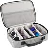 Nuyhgtr Custodia per occhiali multi-slot, custodia per occhiali da sole con slot regolabile, organizer per occhiali, 28 x 19 x 6,5 cm, custodia per occhiali di alta qualità per più paia con slot