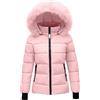 Generico Giacca Donna Invernale Elegante Piumino Leggero Curvy Giubbotto Corto con Cappuccio e Zip Casual Antivento Giubbino Trapuntato Caldo Piumini Imbottita Cappotto Taglie Forti Moda Parka Puffer Jacket
